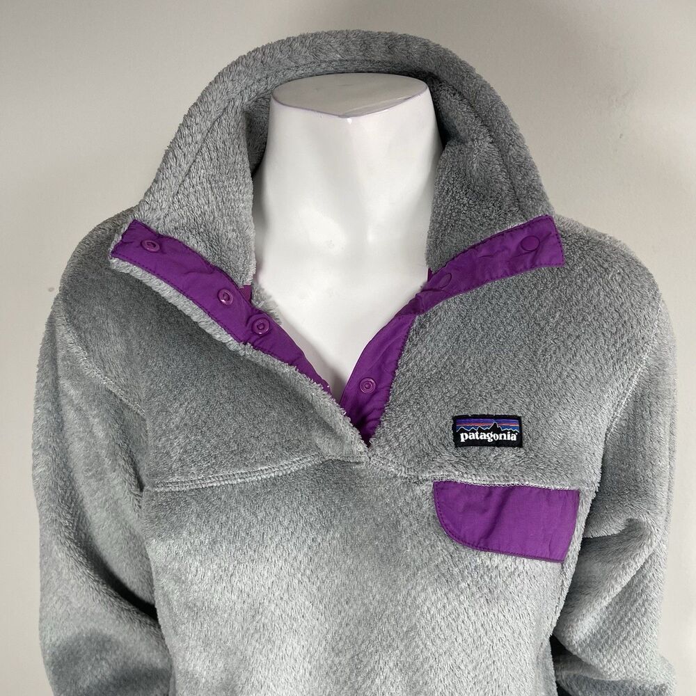 Patagonia Women's M Re‎ Tool Snap T Polartec Fleece Pullover Jacket Cozy Casual - Picture 2 of 13